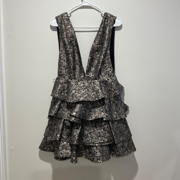 Deep Slit Ruffle Dress - Picture 2 of 2